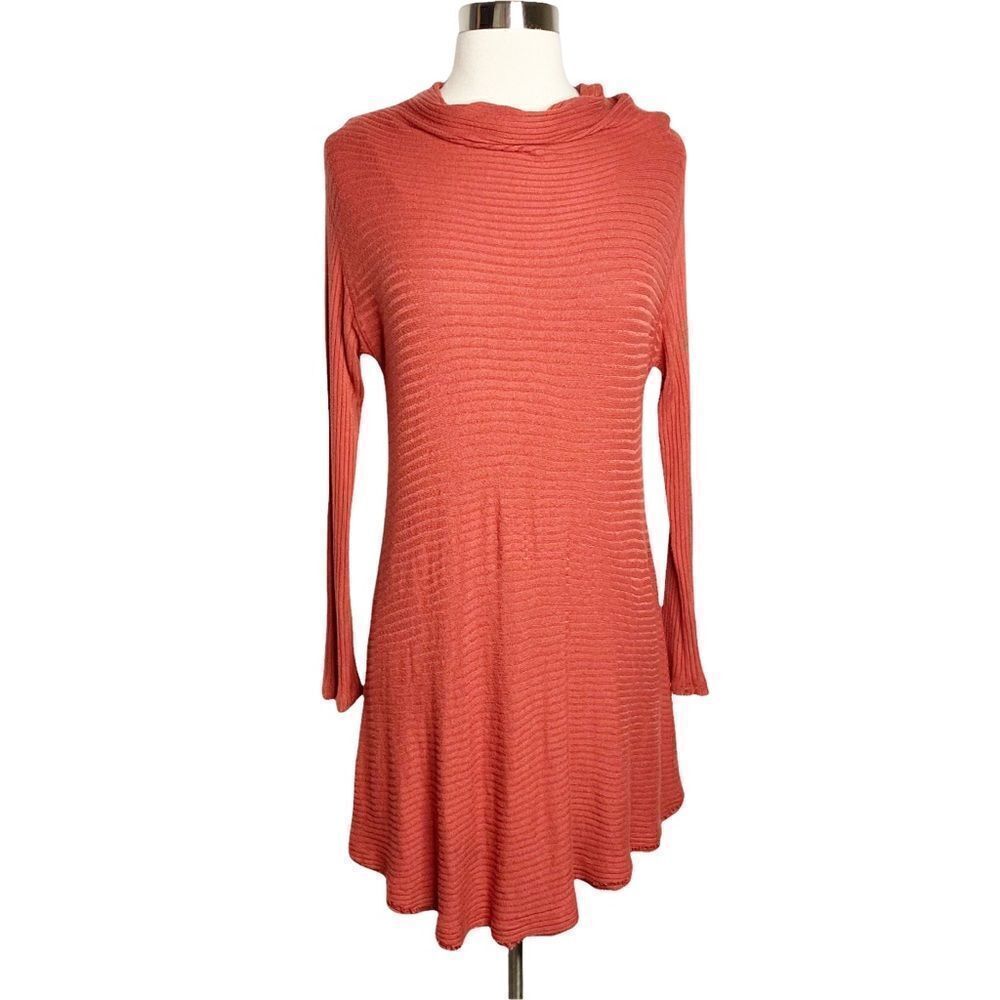 Free People Lover Rib Split Back Pullover Tunic Top S